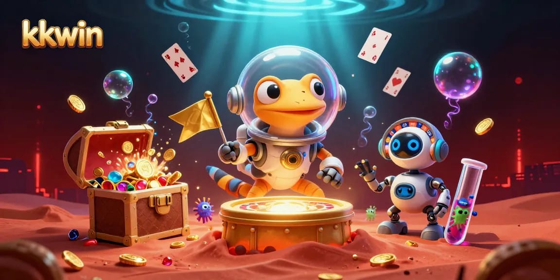 Engage with kkwin while exploring a Martian casino filled with treasures and excitement.