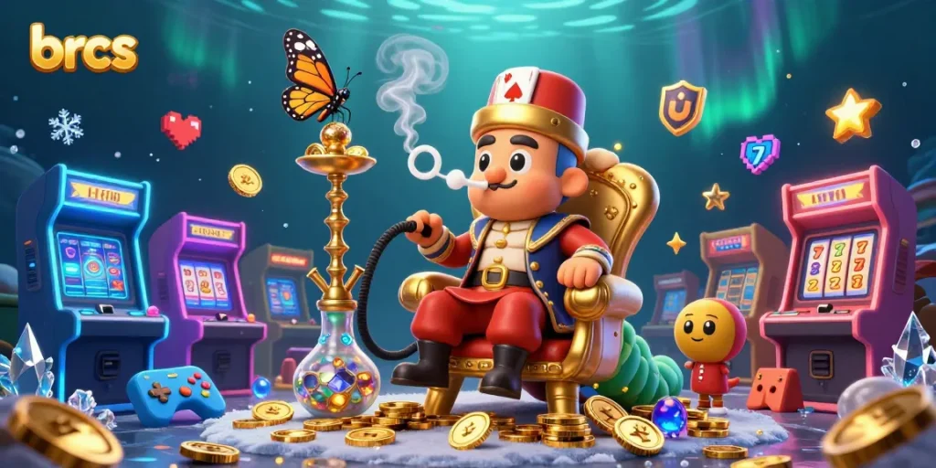 Experience vibrant excitement at brcs with a 3D cartoon caterpillar-themed casino illustration.