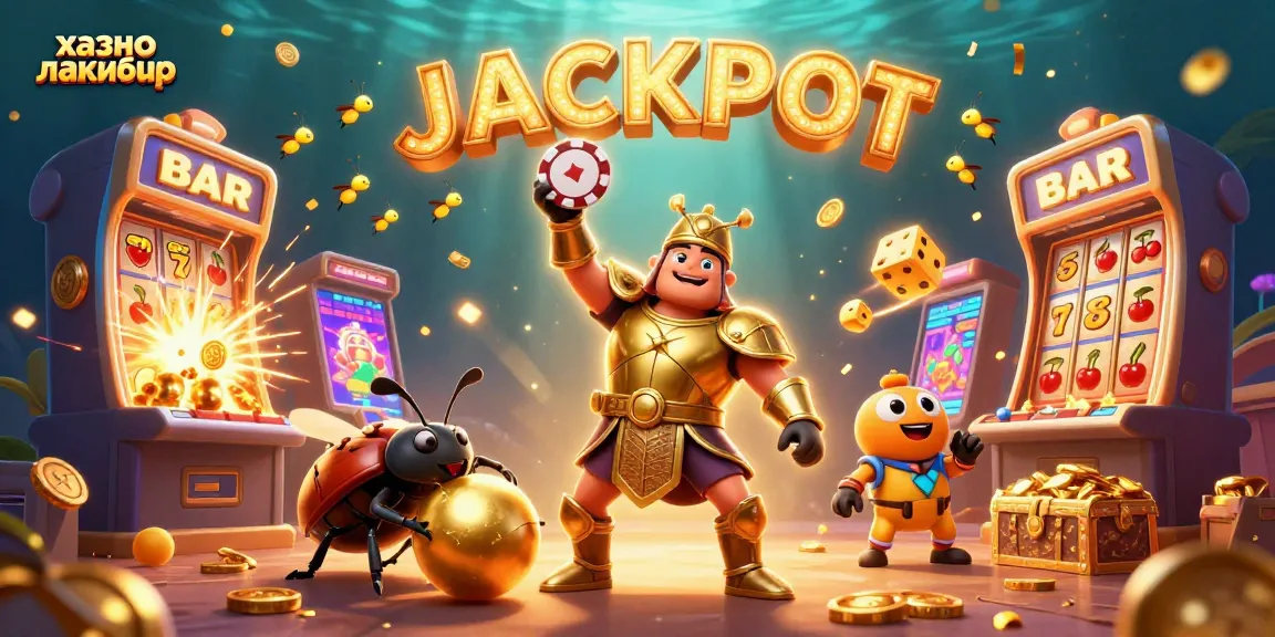 Experience excitement at казино лакибир with lively characters and vibrant casino elements in a dazzling scene.