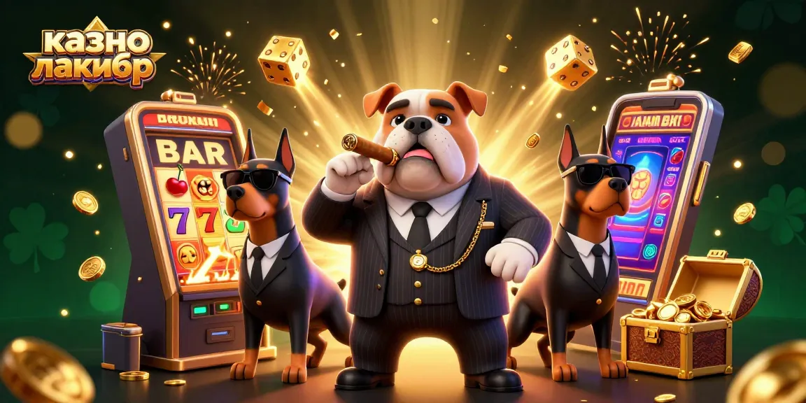 Experience thrilling gameplay at казино лакибир with an exciting cartoon scene of winning moments and vibrant casino elements.
