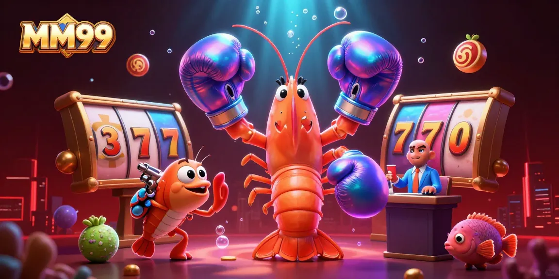 Spin the reels at MM99 with vibrant characters in a dynamic 3D casino scene!